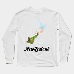 New Zealand map Long Sleeve T-Shirt